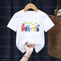 New Summer Style Boys T-Shirt Video Game Pikmin 4 Cartoon Print T-Shirt For Girls Fashion Toddler Tshirts Cute Boy Girl Clothing