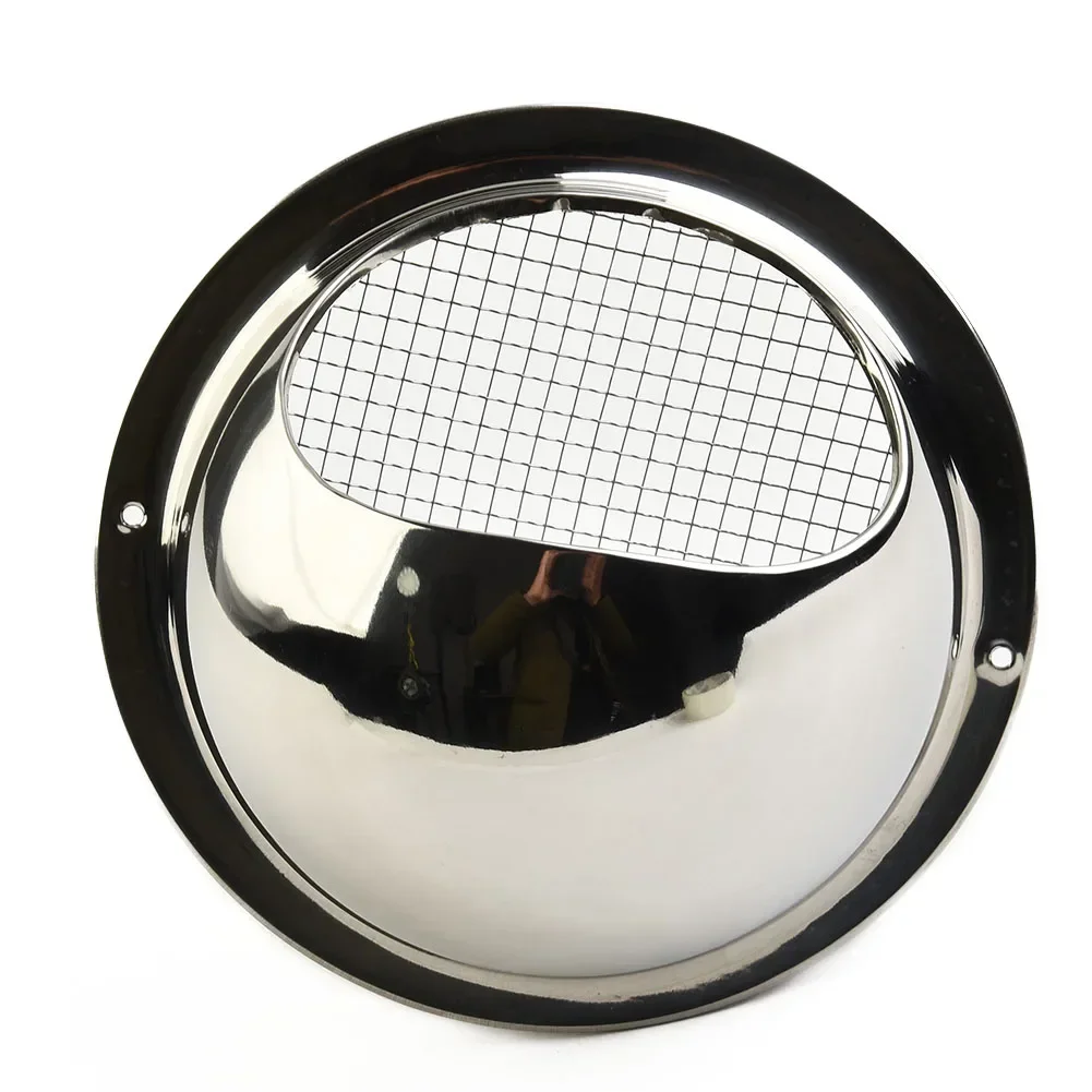 Air Vent Grille Stainless Steel Round Brushed Bull Nosed External Extractor Wall Outlet Dryer Pipes Hoses Bathroom Conditioning