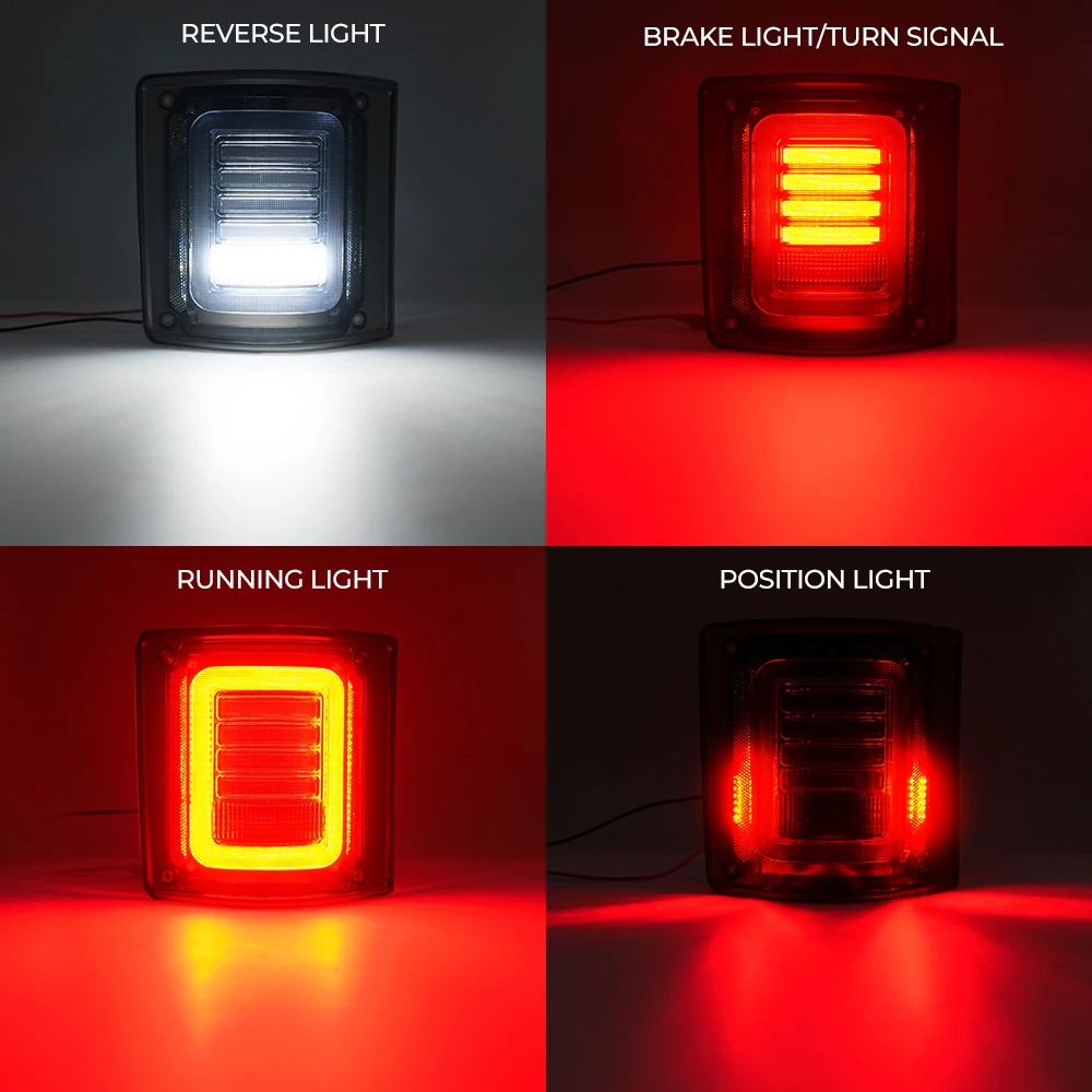 Smoked LED Tail Lights Assembly Replacement Set For 1973-1991 Chevy GMC C/K Pickup 10 20 30 1500 2500 3500 Blazer Suburban Jimmy