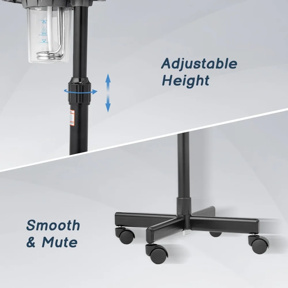 Nowy jonowy parownik do twarzy, mobilny z 4 kółkami, łatwy do przenoszenia do salonu.