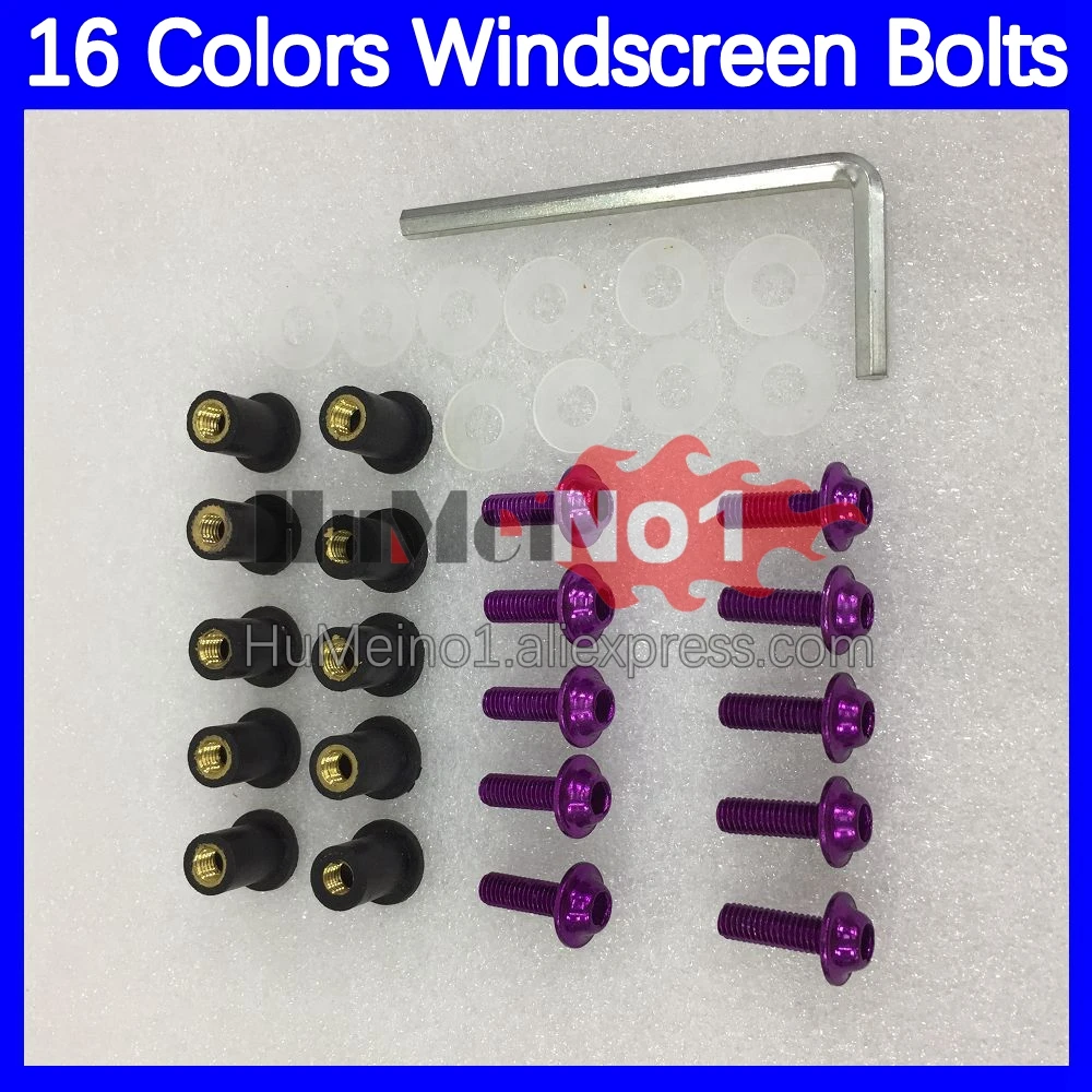 31pcs Motorcycle Windscreen Bolts For HONDA CBR250 R CBR 250R CBR250R 11 12 13 14 15 2011 2012 2013 2015 Windshield Screws Nuts