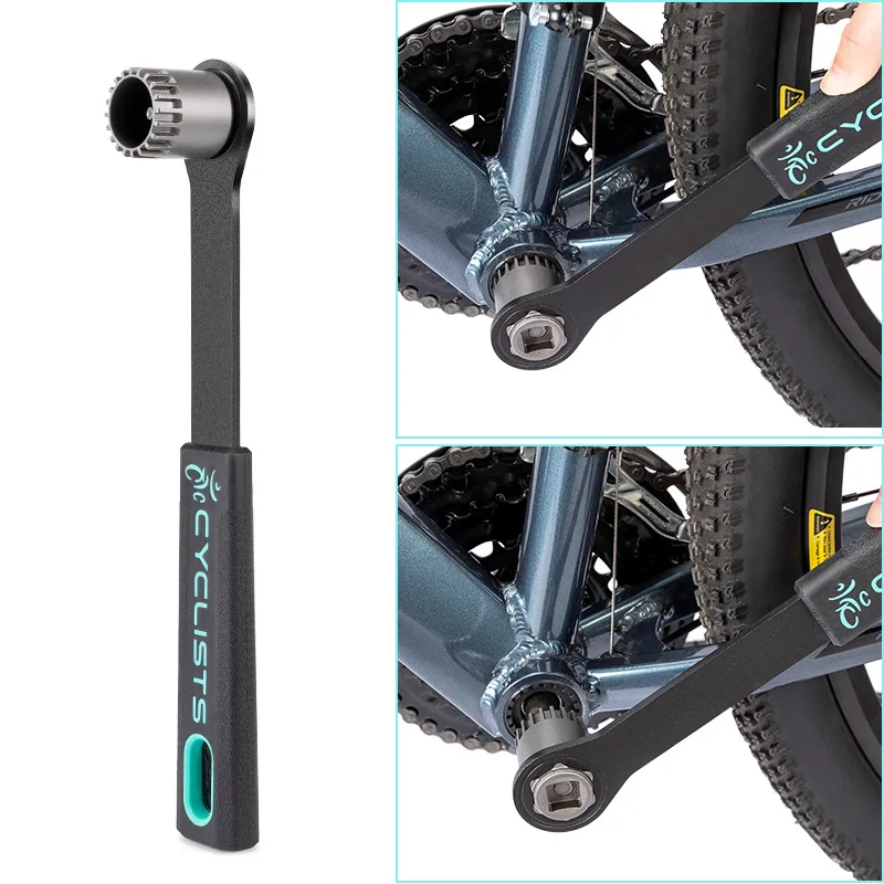 

Bike Bicycle Bottom Bracket Removal Tool Compatible with Standard 20-Tooth Cartridge Type Bottom and Shimano Octalink ISIS
