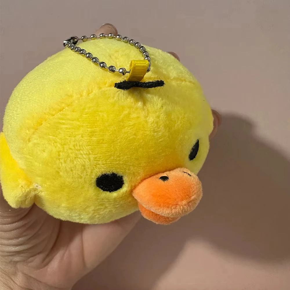 Cute Kiiroitori Yellow Chick Plush Keychain Rilakkuma Mini Stuffed Chicken Doll Backpack Pendant Keyring Cosplay Decor Fans Gift view 2