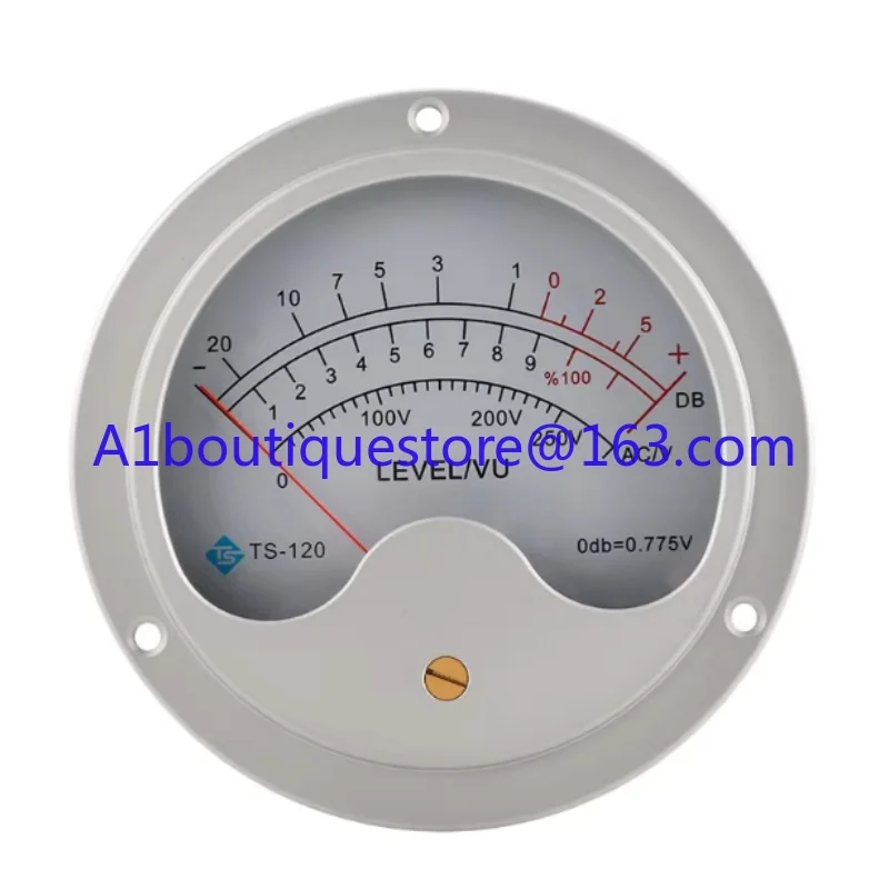 VU level meter high precision audio power amplifier fever DB meter power meter round 120mm large  head LED yellow backlight