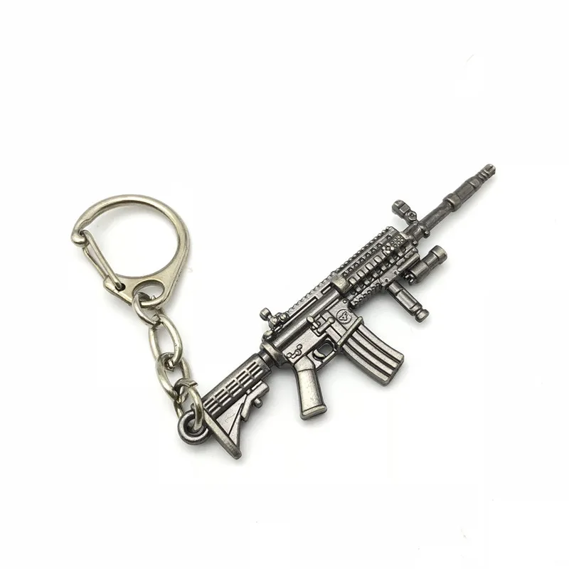 Novelty Counter Strike Gun Keychain Men Trinket M4A1 AK47 Rifle Sniper Awp CS GO Saber Men\'s Bag Car Key Chain Jewelry Souvenirs