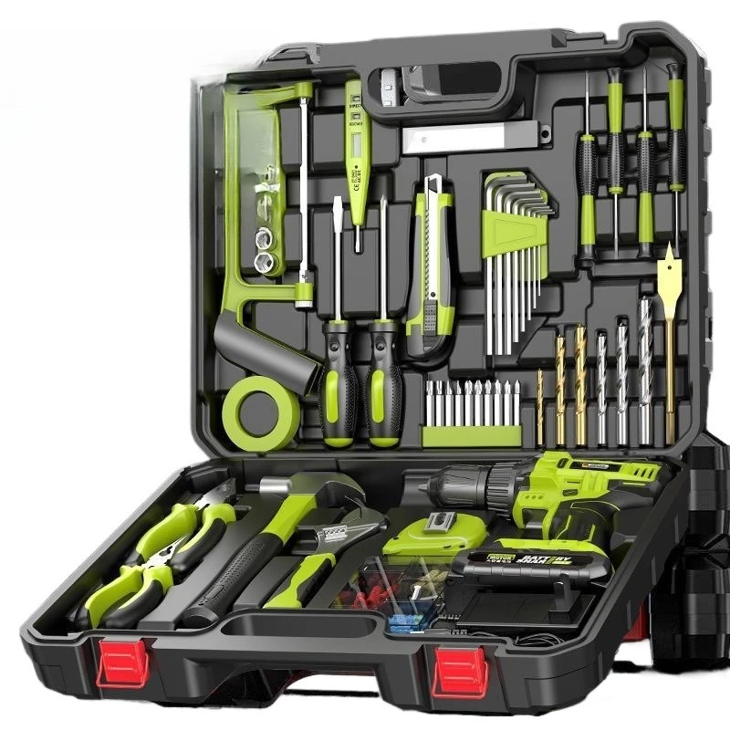 

Household toolbox 21v electric drill set electric screwdriver combination worker
