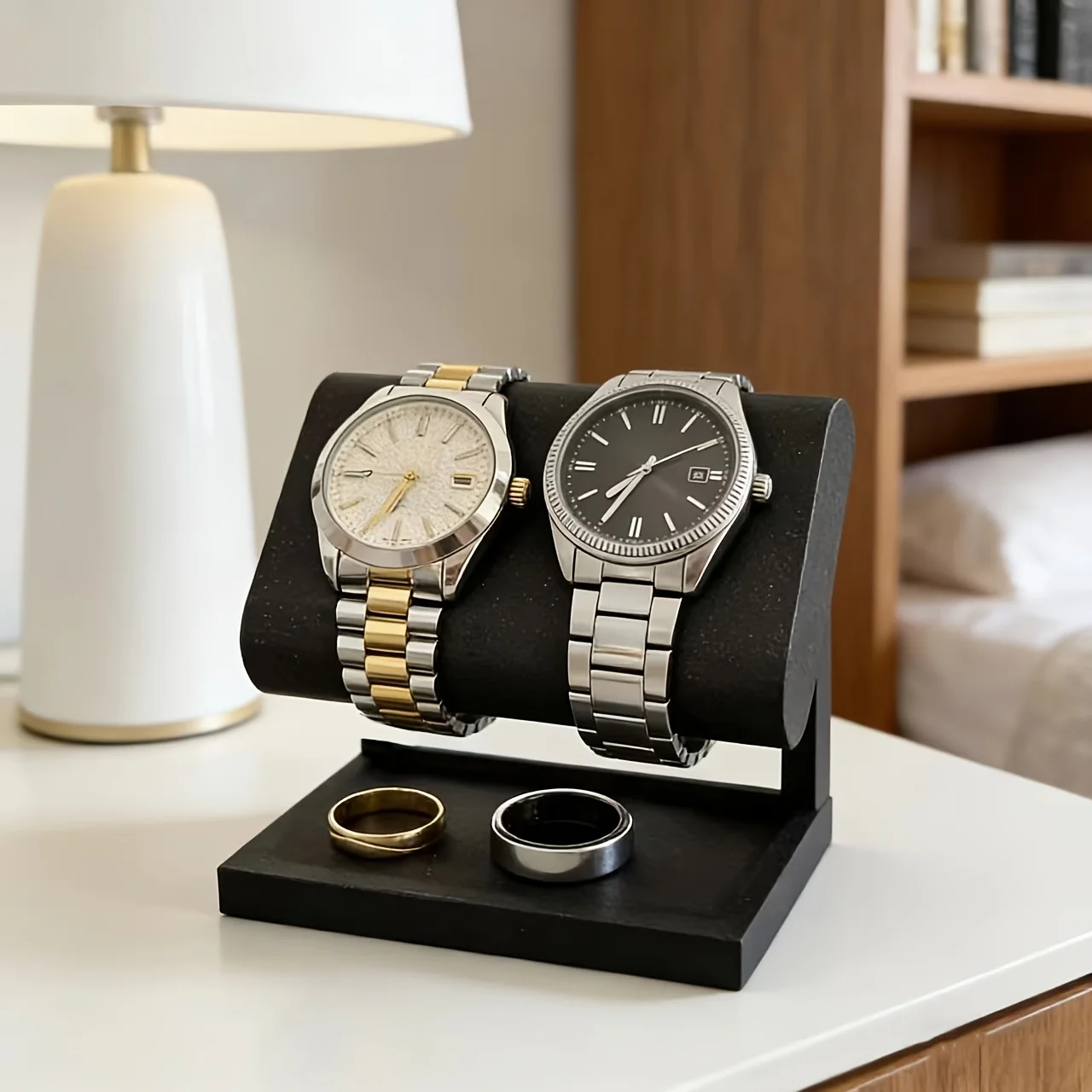 Multi-purpose 3D Printed Stand, Desktop Watch & Jewelry Display Rack, Compact Holder for Ring, Necklace, Ideal for Home Storage