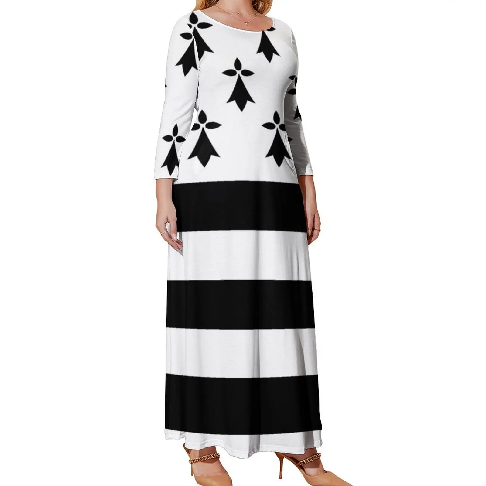 

Breton flag Long Sleeved Dress summer dresses womens 2024 luxury woman party dress