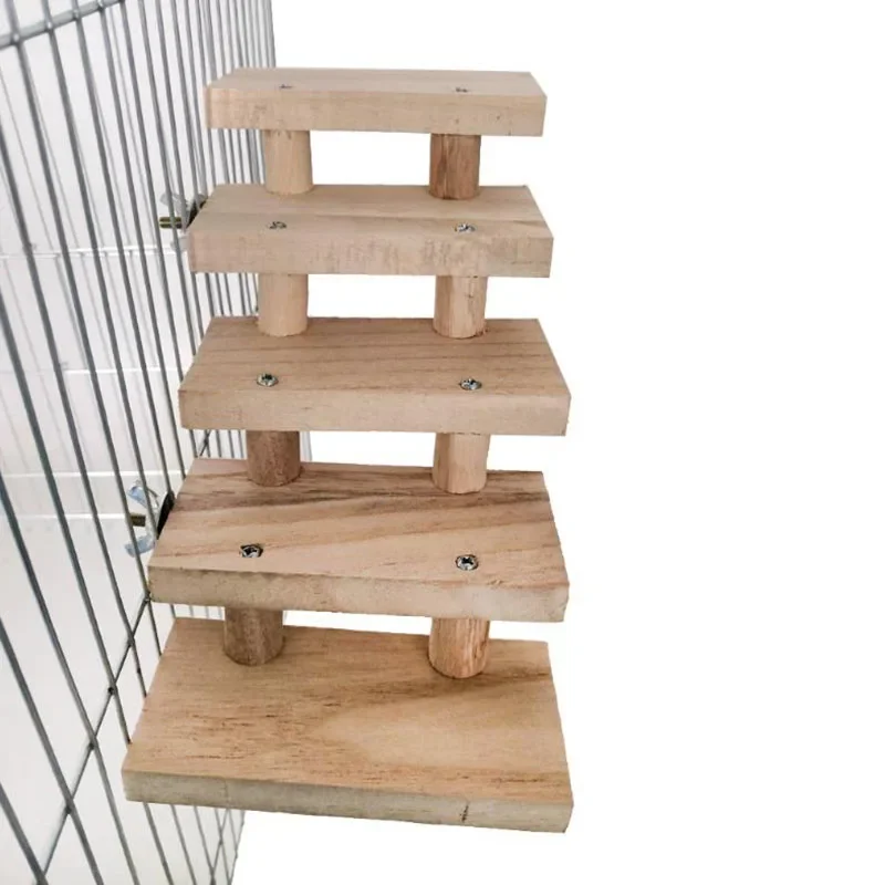 Natural Wood Pet Parrot Raw Wood Ladders Branch Stand Rack Squirrel Bird Hamster Branch Perches Chew Bite Toys Stick