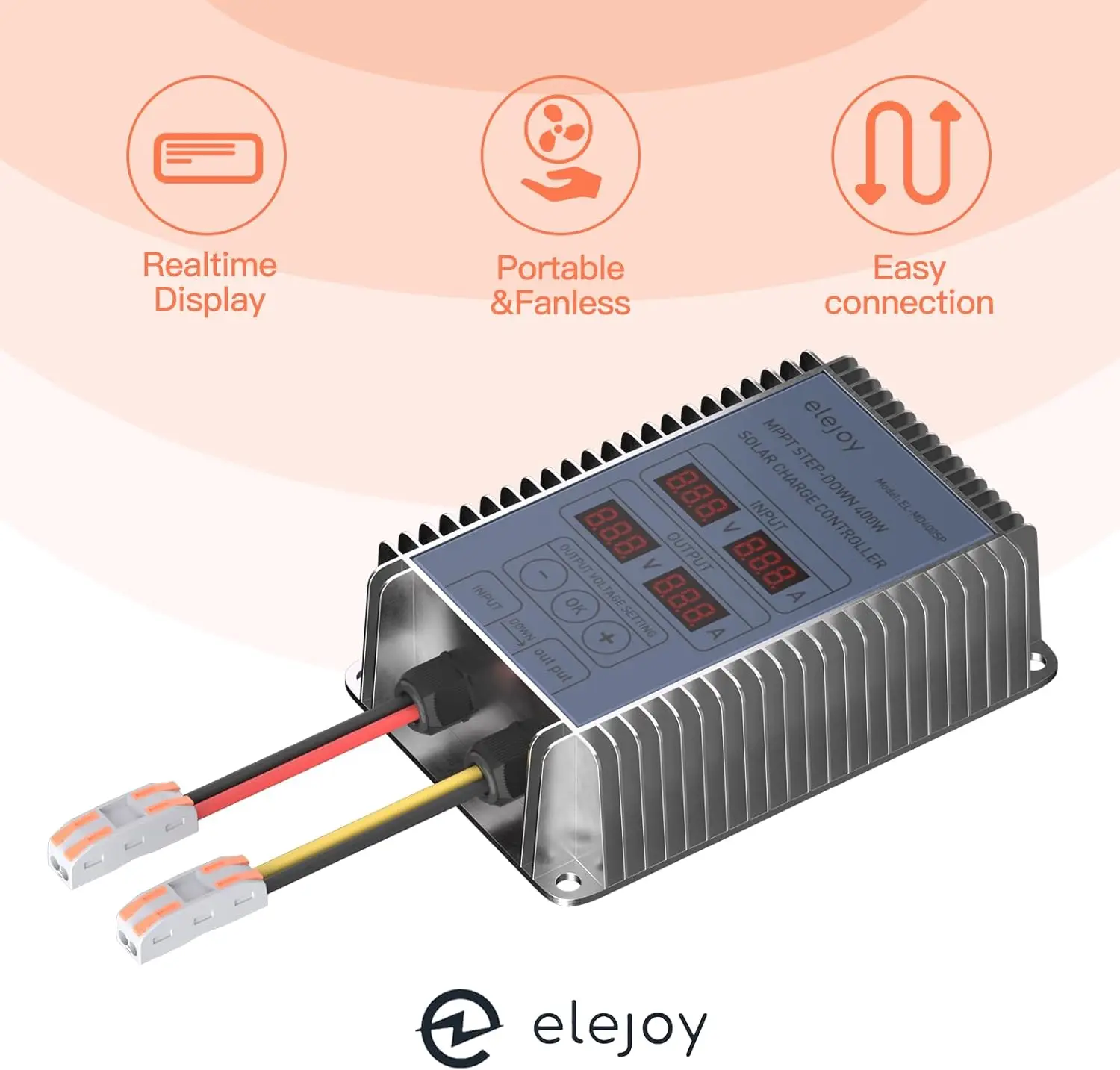 25 Amp 400W MPPT Step-Down Solar Charge Controller 99% Adjustable Output Lithium LiFePO4 Lead-Acid Gel Sealed Flooded Battery