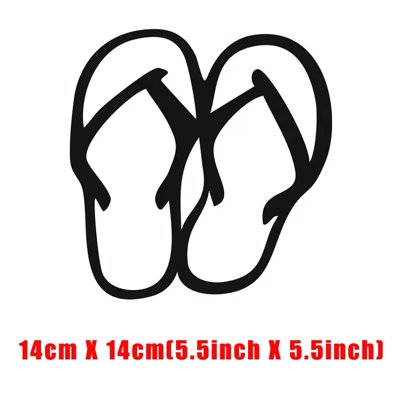 Ocean Beach Summer Shoes Vinyl Stickers Hollow Out Flip-Flops Window Decoration Decals for Laptop, Car, Cup, and Home Decor