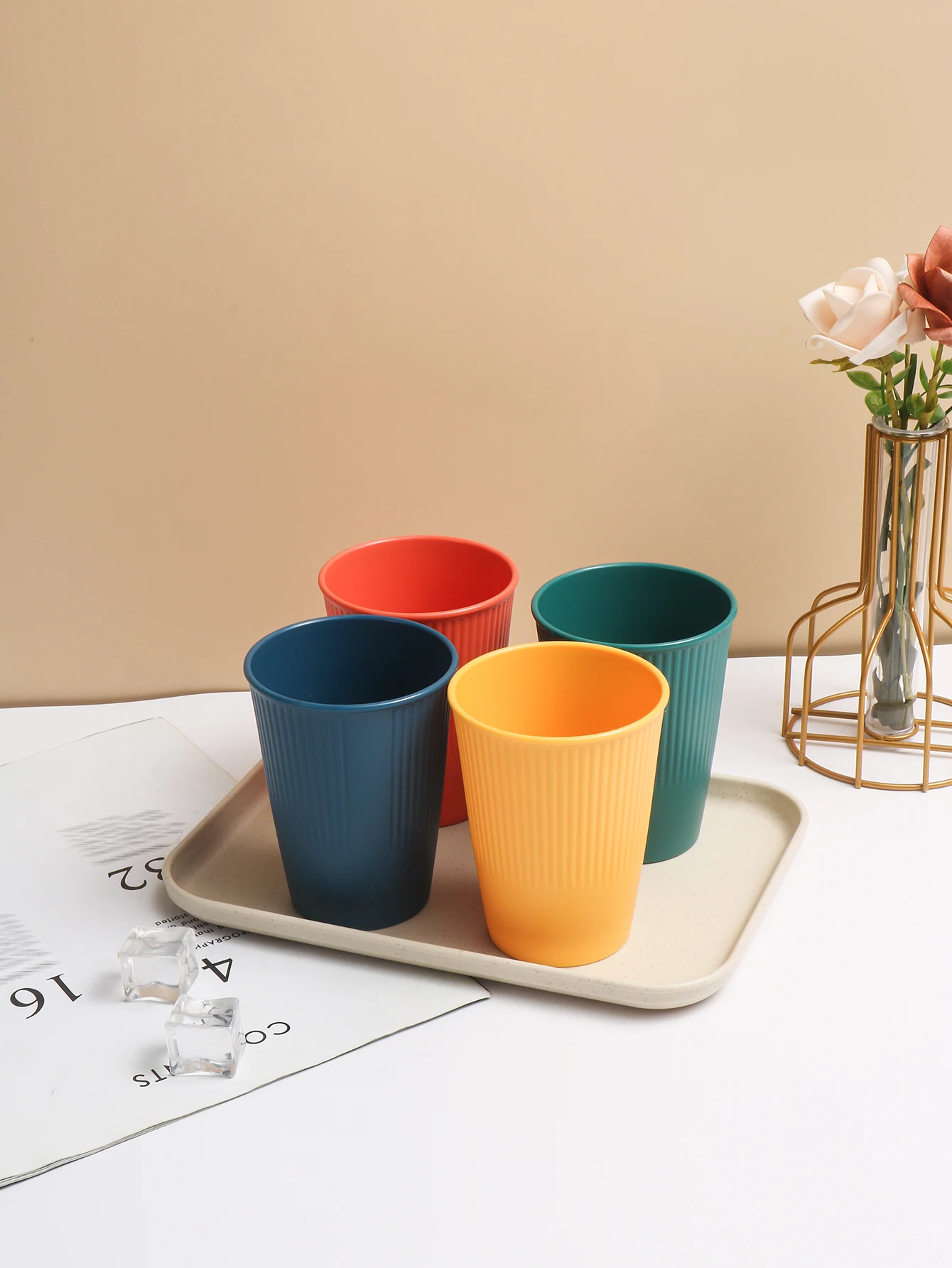 4/11pcs Reusable plastic cup, PP material, multi-color, suitable for camping picnic kitchen and, microwave and dishwasher safe