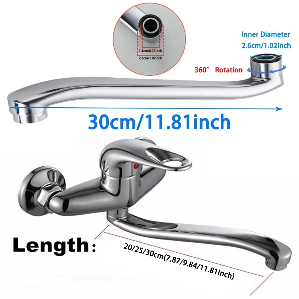 الحمام المطبخ صنبور تسرب إصلاح أجزاء حوض الفولاذ المقاوم للصدأ صنبور الأنابيب في الجدار منفذ المياه الكوع S-الانحناء تمديد أنبوب #6