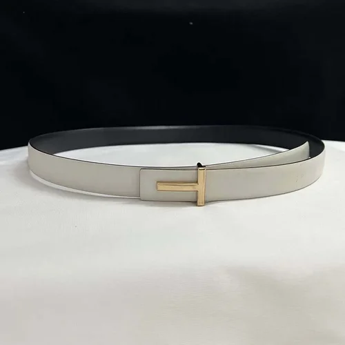 Imagen 2 del producto Nuevo cinturón de mujer, cinturón Reversible de cuero genuino de diseñador para mujer, cinturón con hebilla en T, cinturón de vestir para pantalones vaqueros para mujer