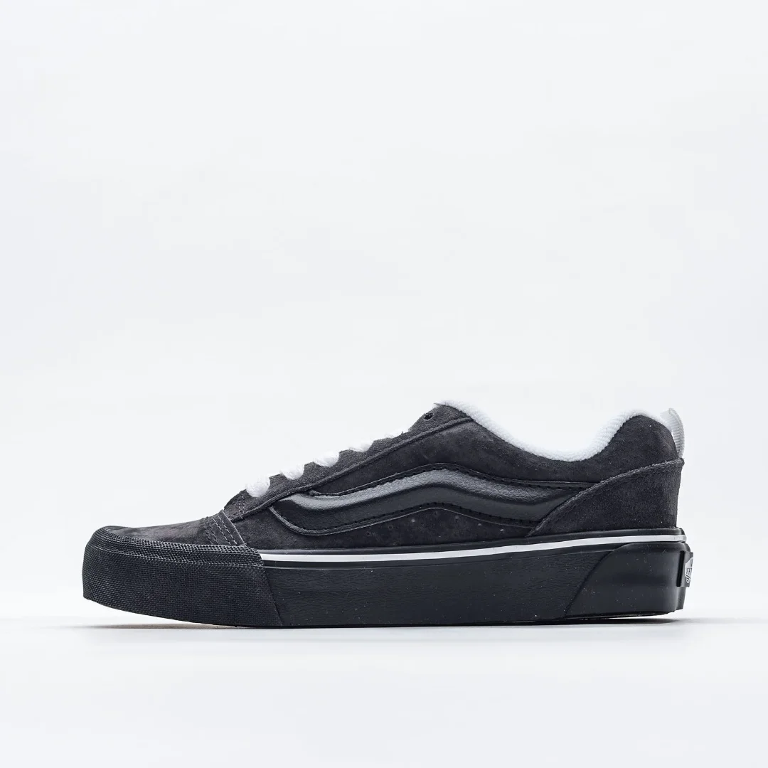 Vans Classics Knu Skool Shoes Man and Women Unisex Original  Vans Knu Skool Sneakers Vulcanized Shoes Dark gray Shoes