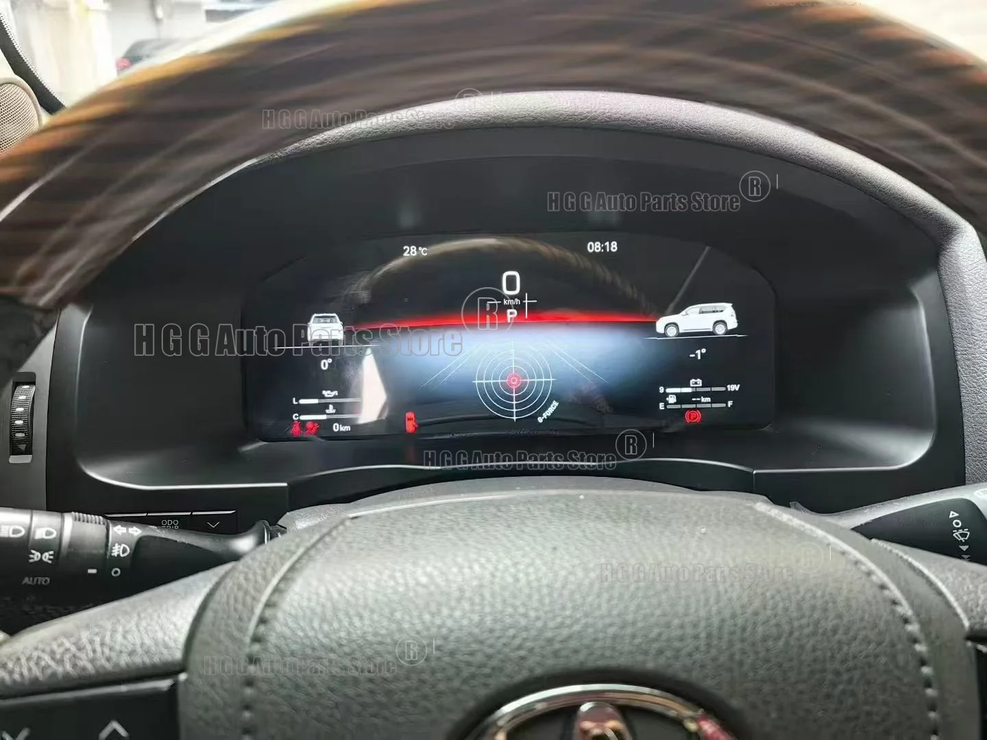 12.3 In Display Dashboard For Toyota Land Cruiser 200 LC200 2008-2019 2020 2022 Digital Performance LCD Speed Table Car Virtual
