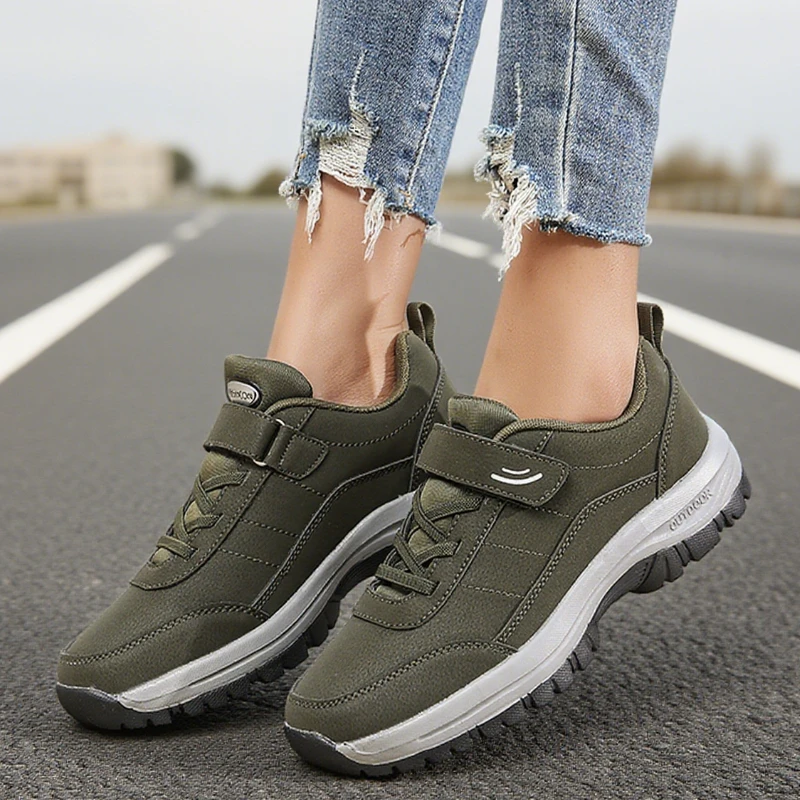 Zapatos de senderismo para mujer, zapatos impermeables, cómodos y transpirables para caminar, zapatos para correr para viajes al aire libre, zapatillas de deporte de marca de lujo para mujer