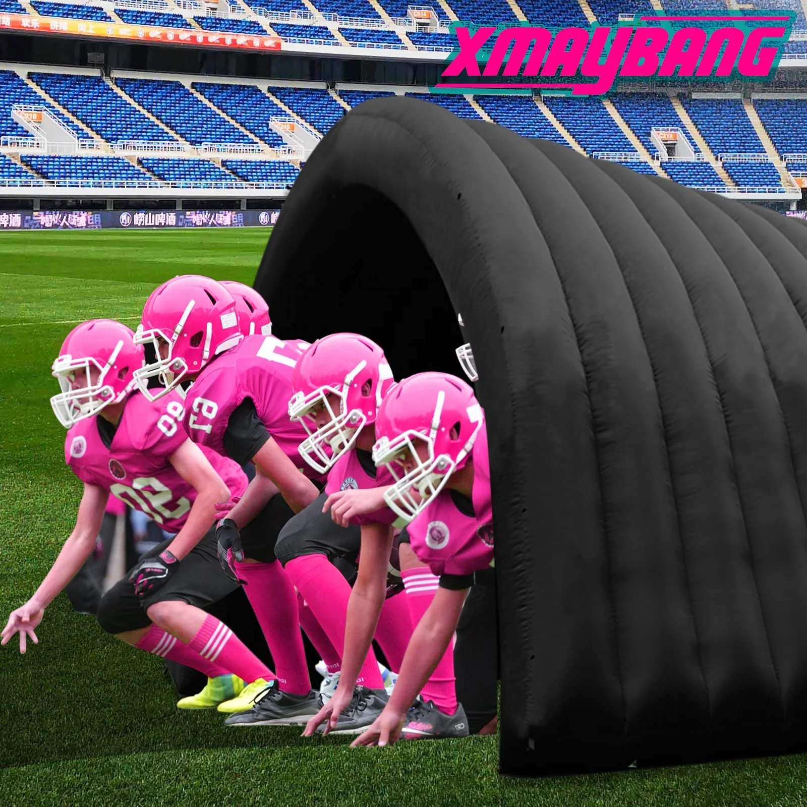 خيمة نفق كبيرة قابلة للنفخ بإضاءة قابلة للتغيير ملونة جديدة لمدخل الحفلات