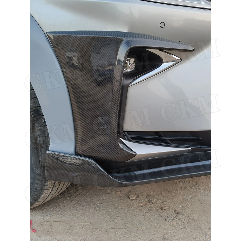 

Carbon Fiber / FRP Front Bumper Foglamp Air Vent Trim Covers Sill Canards For Lexus RX300 RX450H 2016-2020 Car Styling