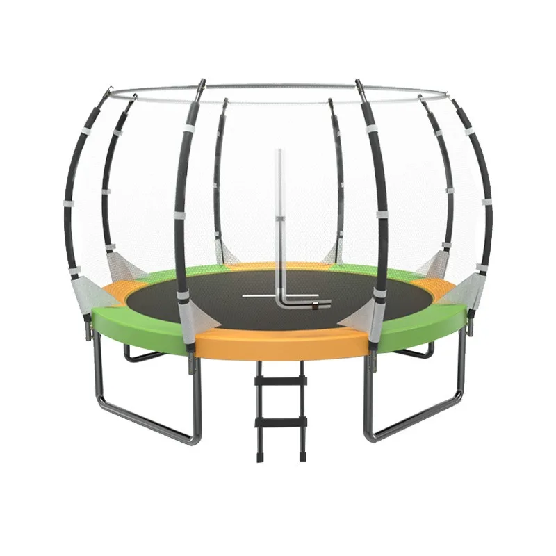 

Indoor Trampoline with Safety Net 4.27m Diameter 1000lbs Capacity for Home Family Fun Kids Adults Indoor Physical Activity