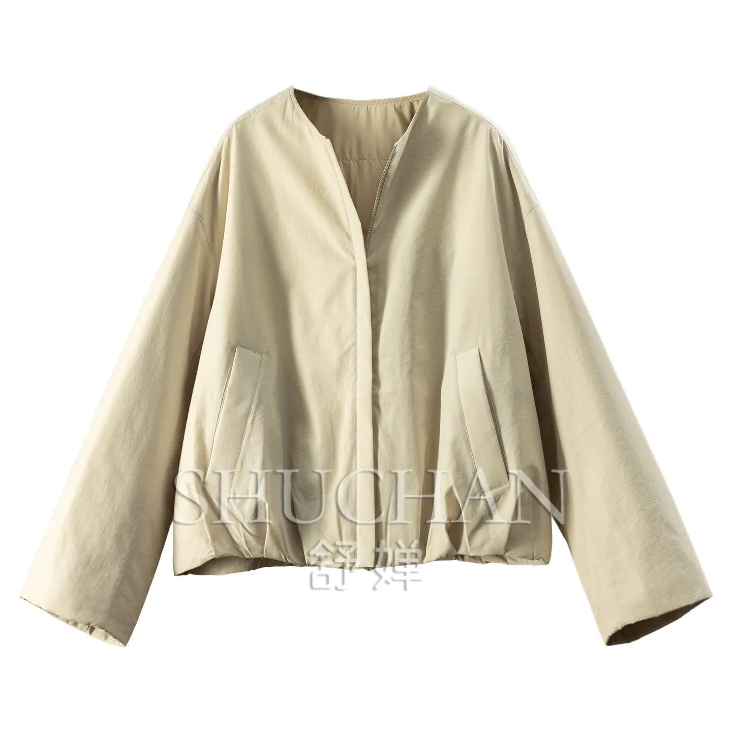 Low-key Luxury French Loose High-quality Mulberry Silk Filled Jacket Cotton Jacket Women's E265