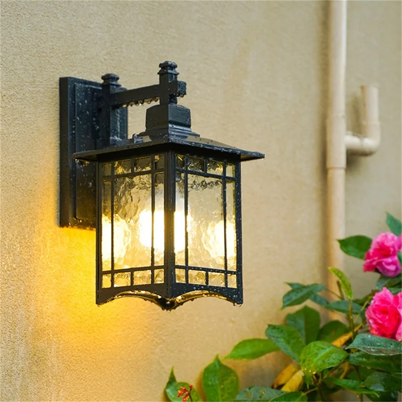 TINNY Classical Outdoor Wall Lamp Waterproof IP65 Retro Sconces LED Lighting Decorative for Home Porch