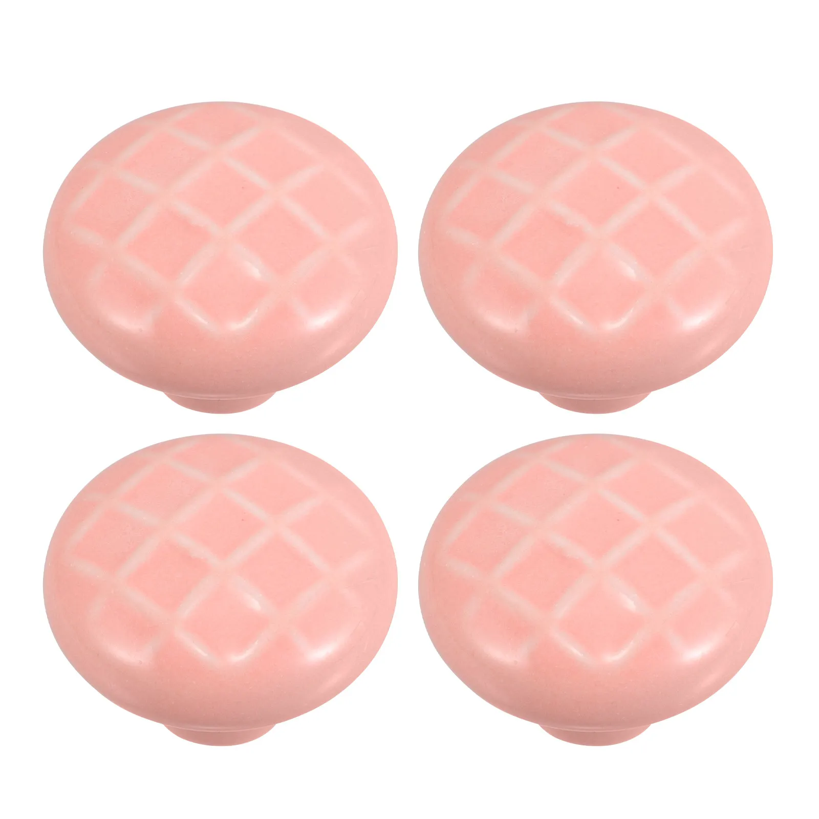 4Pcs Pink Ceramic Drawer Pulls Sturdy Porcelain Knobs for Kitchen Cabinets Dresser Closets Bathroom Vanity Stylish Home Decor