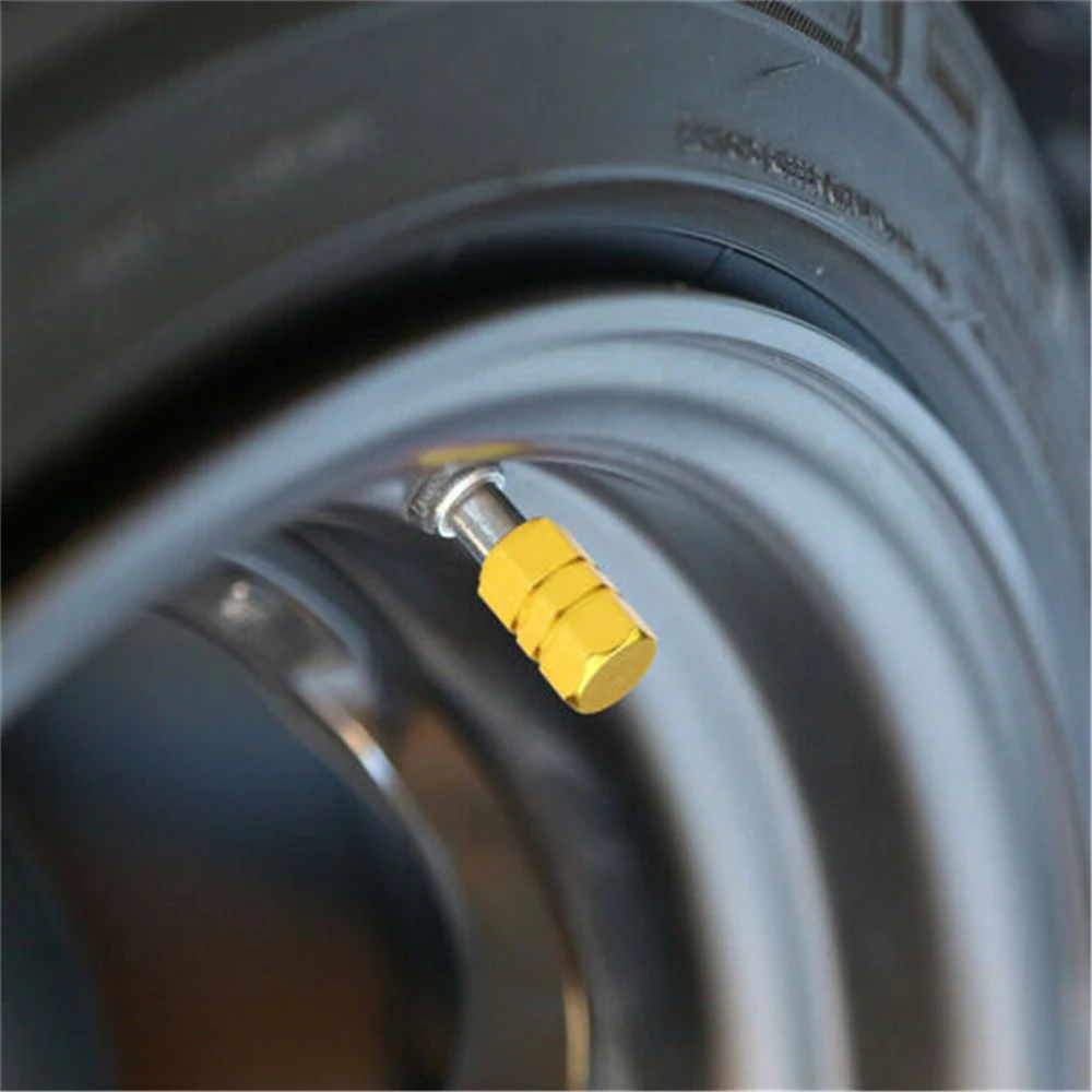 4Pcs Aluminum Tire Valve Caps Car Rim Plugs Tire Valve Cover valve stem Nipple Caps Motorcycle Car Wheel Plugs