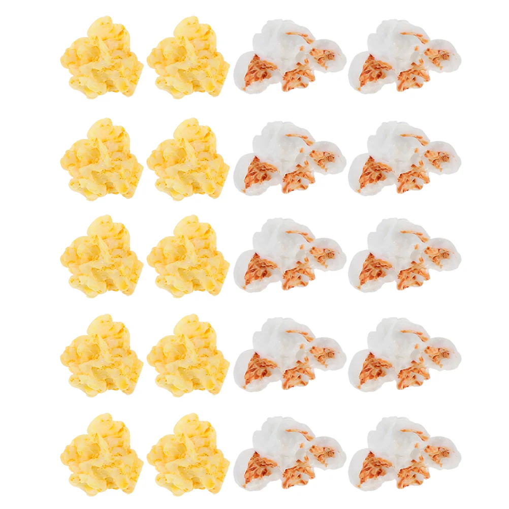 

30 Pcs Popcorn Artificial Trendy Earrings DIY Craft Decor Key Chain Child Locket