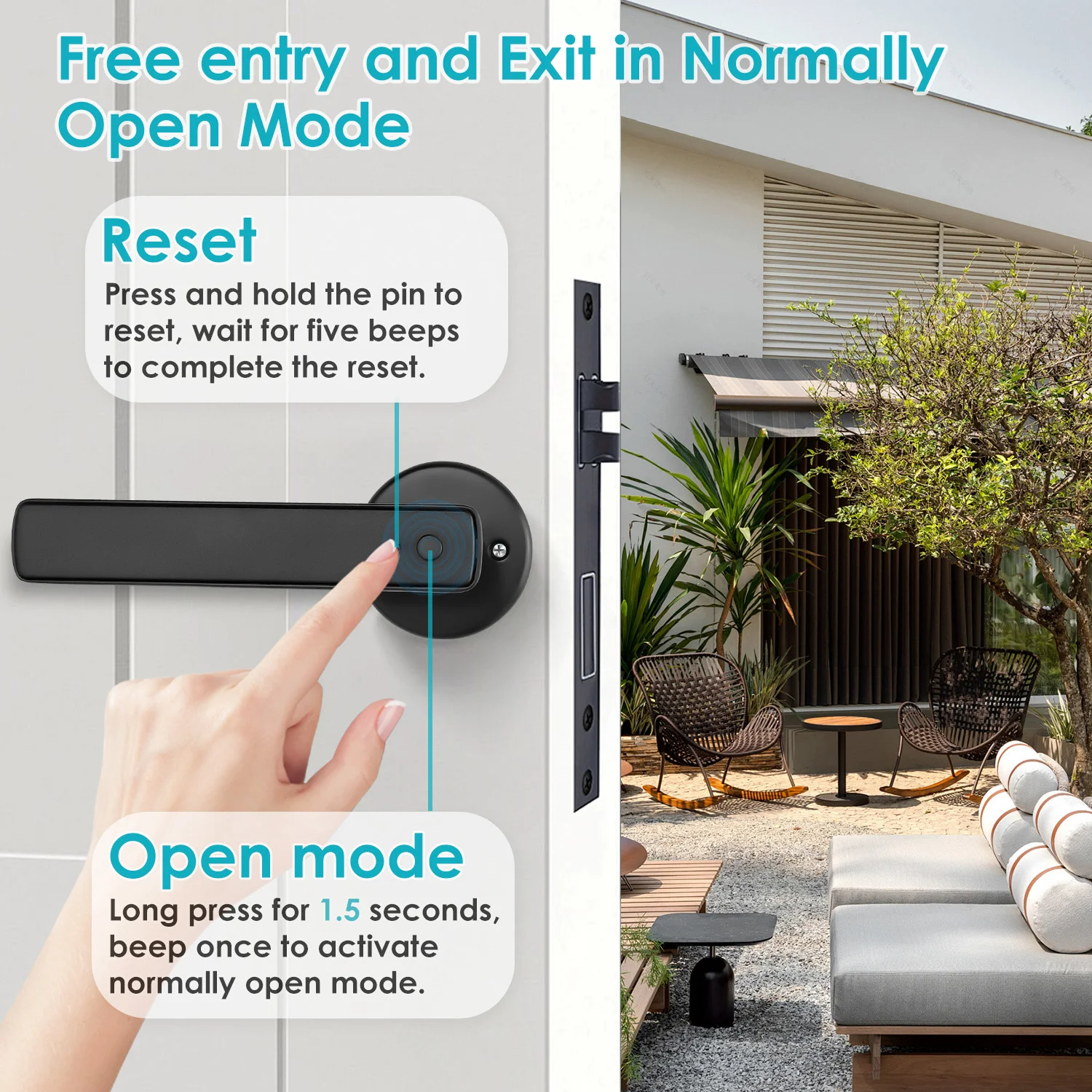 قفل مقبض الباب الإلكتروني، أجهزة تويا، التعرف على بصمات الأصابع، قفل الباب، تطبيق الحياة الذكية، نظام قفل الباب الذكي