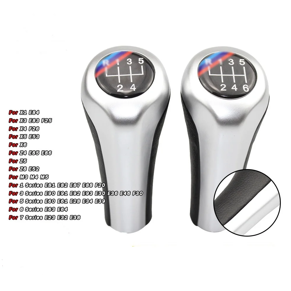 5/6 Speed Gear Shift Knob For BMW 1 3 5 6 Series E46 E53 E60 E61 E63 E65 E81 E82 E83 E87 E90 E91 E92 X1 X3 X5 Car Accessories