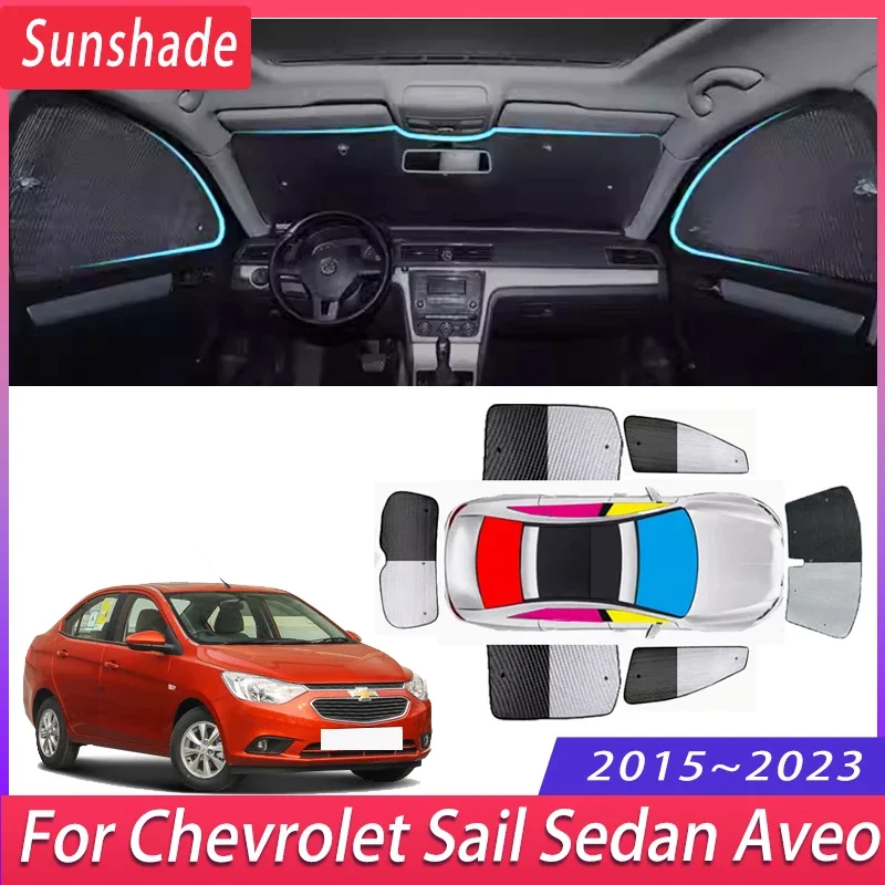 

Автомобильный солнцезащитный козырек для Chevrolet Sail Sedan Aveo 2015 ~ 2023 2016 2017, авто теплоизоляция, защита от солнца, козырек на лобовое стекло, аксессуары