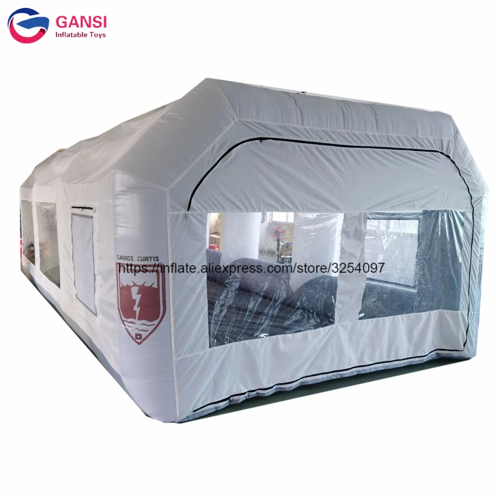 8x4x3m inflatable car spray booth oxford cloth inflatable paint booth tent with filter