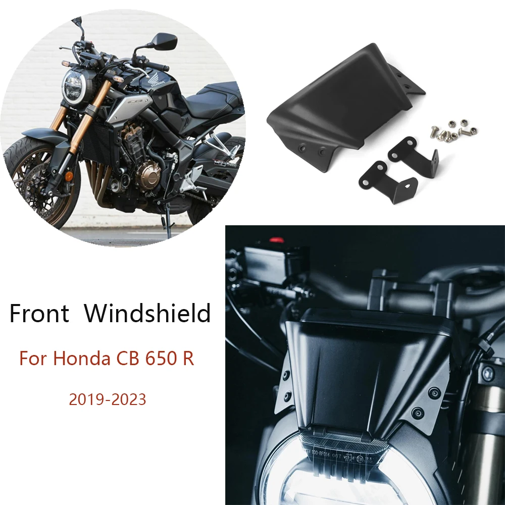 For Honda CB 650R CB650R CB 650 R 2019-2023 New Motorcycle Windscreen Windshield Fly Wind Deflector Screen Black Kit