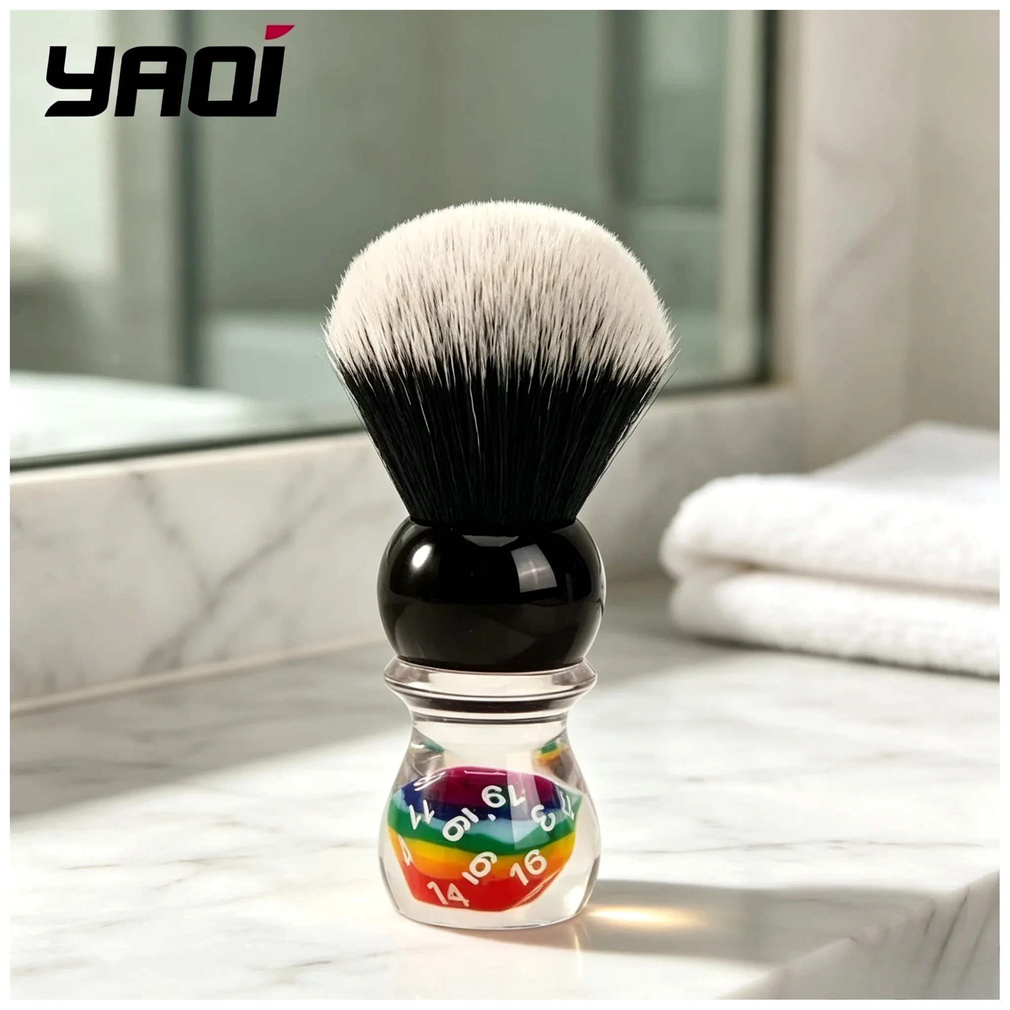 Lucky Dice Tuxedo 26mm YAQI Shaving Brush Mens Wet Shaving Brush Collectibles Gift For Boyfriend NEW 2026 YAQI