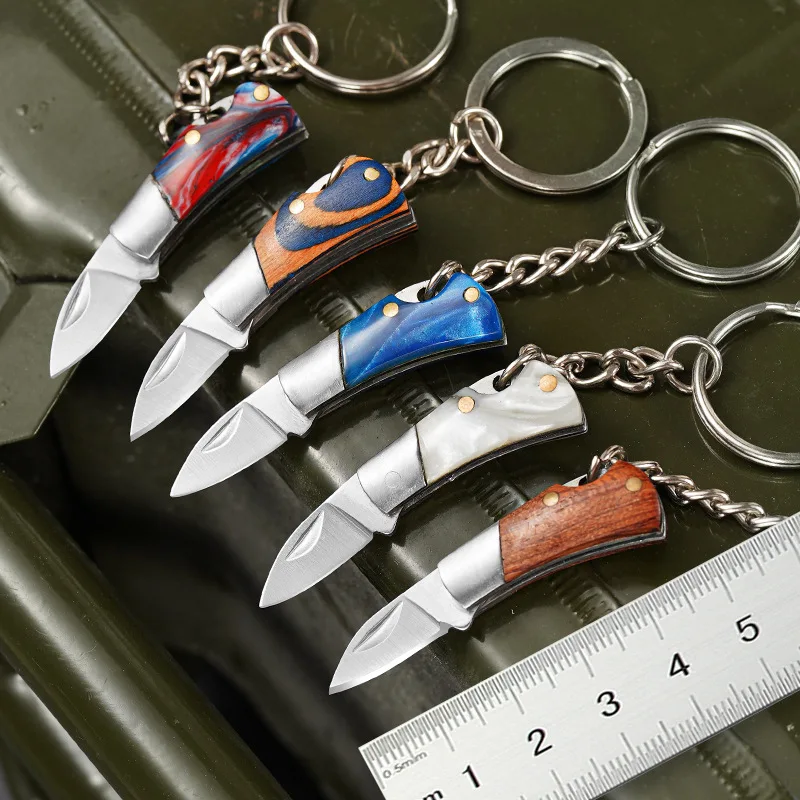 Keychain Mini Utility Knife Express Knife Portable Pocket Folding Knife Outdoor Edc Convenient Tool Unboxing Knife Stationery