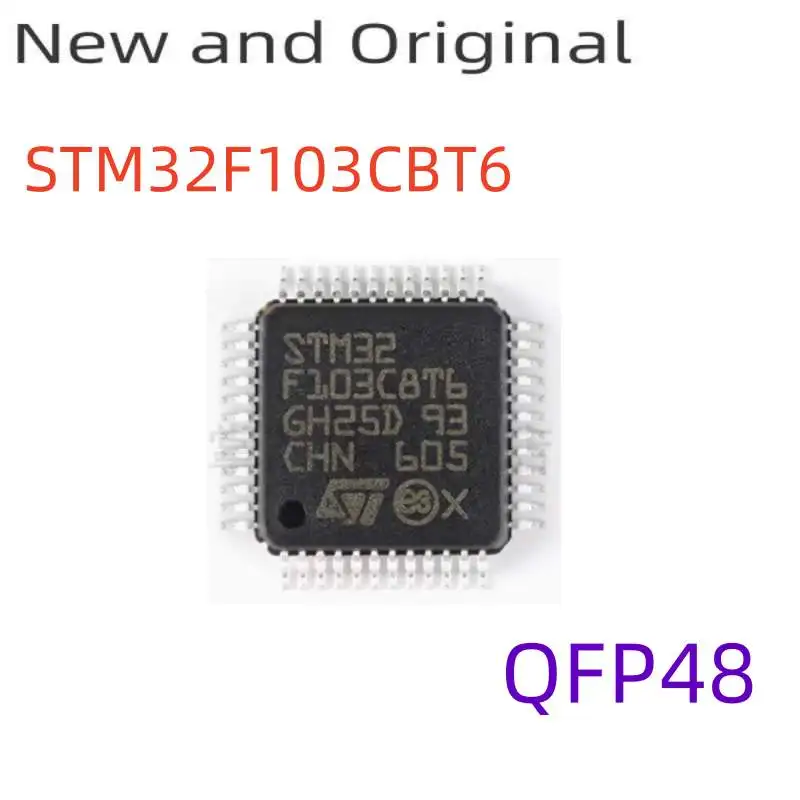 New and Original STM32F103CBT6 QFP48 ARM-based 32-bit MCU with Flash