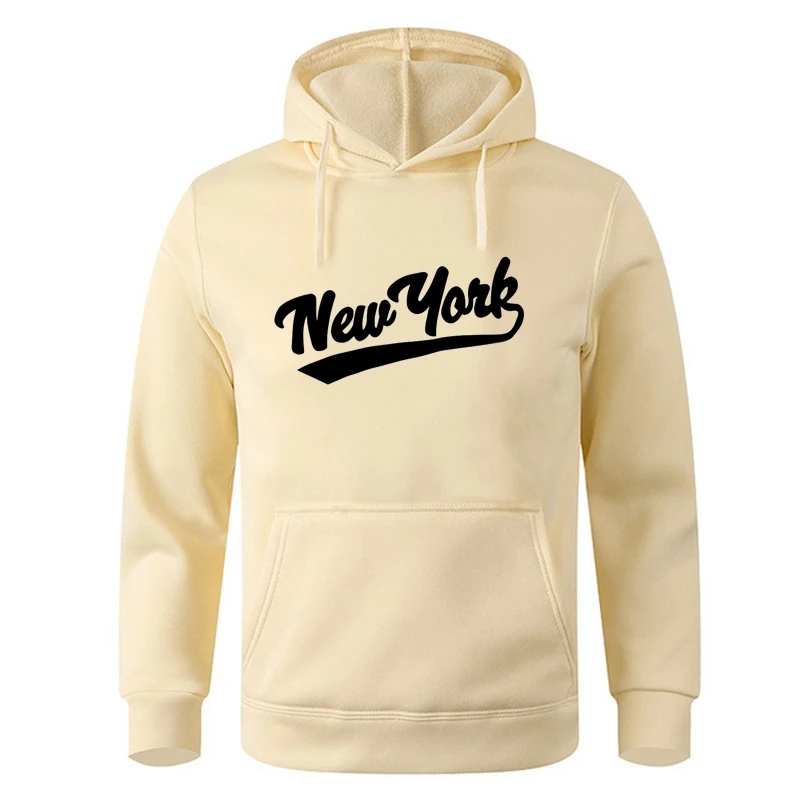 Men Women New York U.S.A City Hoodies Fashion Letter Printed Graphic Sweatshirts Loose Casual Harajuku Hooded Pullover Sportwear