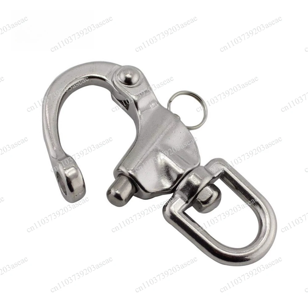 Stainless steel 316-turn rotary spring shackle, quick release hand pull quick release shackle, marine hardware