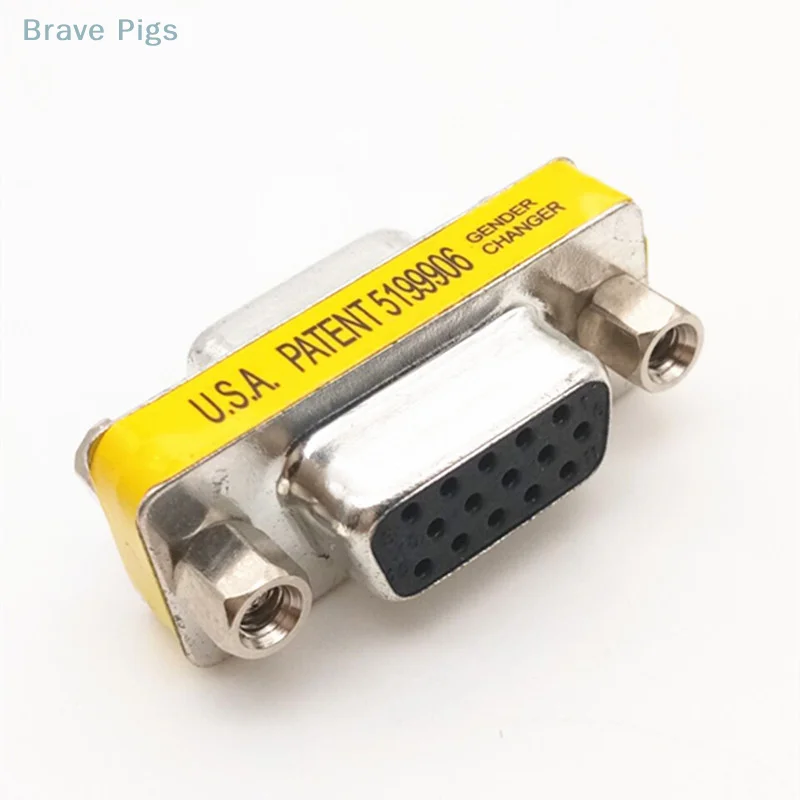 Fêmea para fêmea Changer Adapter, Conversor para Monitor Projetor, 2pcs