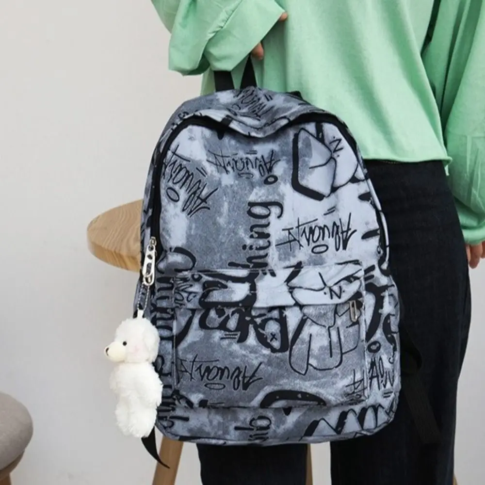

Large Capacity Graffiti Students Schoolbag Fashion Cute Women's Backpack Casual Cartoon School Bags for Girl Travel
