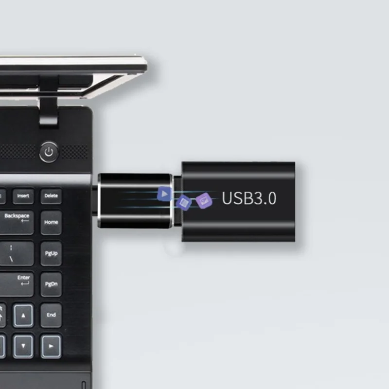 USB3.0 ke Tipe C Adaptor Pria USB A ke Konektor USBC Konverter Tipe C Adaptor Pengisi Daya Mobil untuk Ponsel MacBook