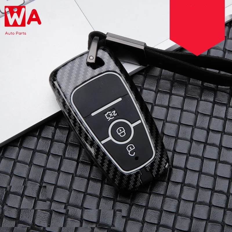 

Carbon Fiber Alloy+Silicone Car Key Fob Shell Cover Case For Ford Mondeo Fusion F150 Mustang Explorer Edge Ecosport F-150 F-250