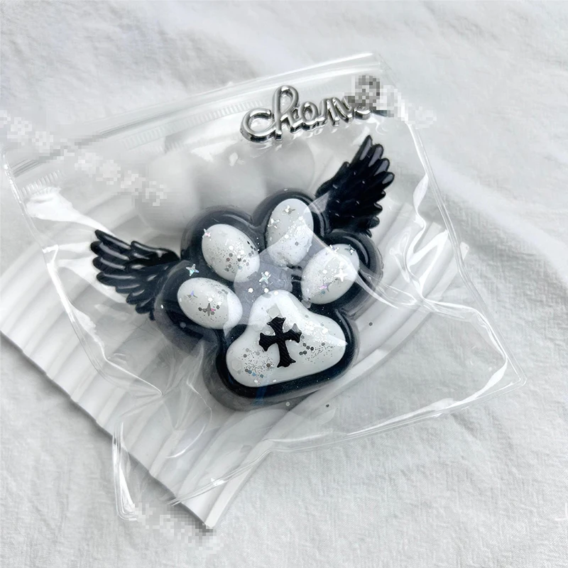 Juguete antiestrés de dibujos animados, pata de gato del diablo negro, juguete de rebote lento, juguete suave para aliviar el estrés, pellizco, descompresión, pata de gato, juguete suave para apretar