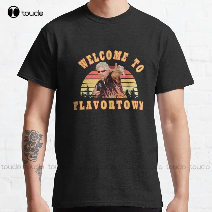 New Guy Fieri Fans Flavortown  Classic T-Shirt I Love My Boyfriend Shirt Custom Aldult Teen Unisex Digital Printing Tee Shirt