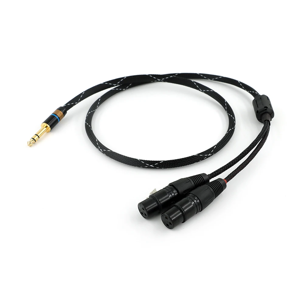 Canare L-4E6S Star Quad 6.5mm TRS To XLR Y-Splitter for Microphone 6N OFC 6.5mm Stereo to 2XLR Adapter 6.35 Male Jack Cord Cable