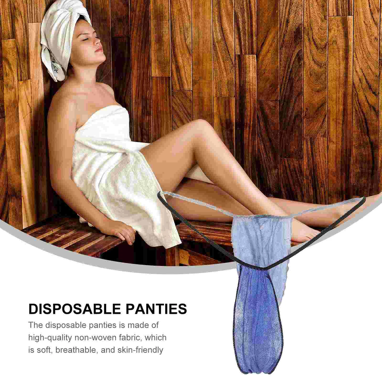 20 Pcs Travel Sweat Steam Sauna Breathable Disposable Panties T-back Saloon Spa Women