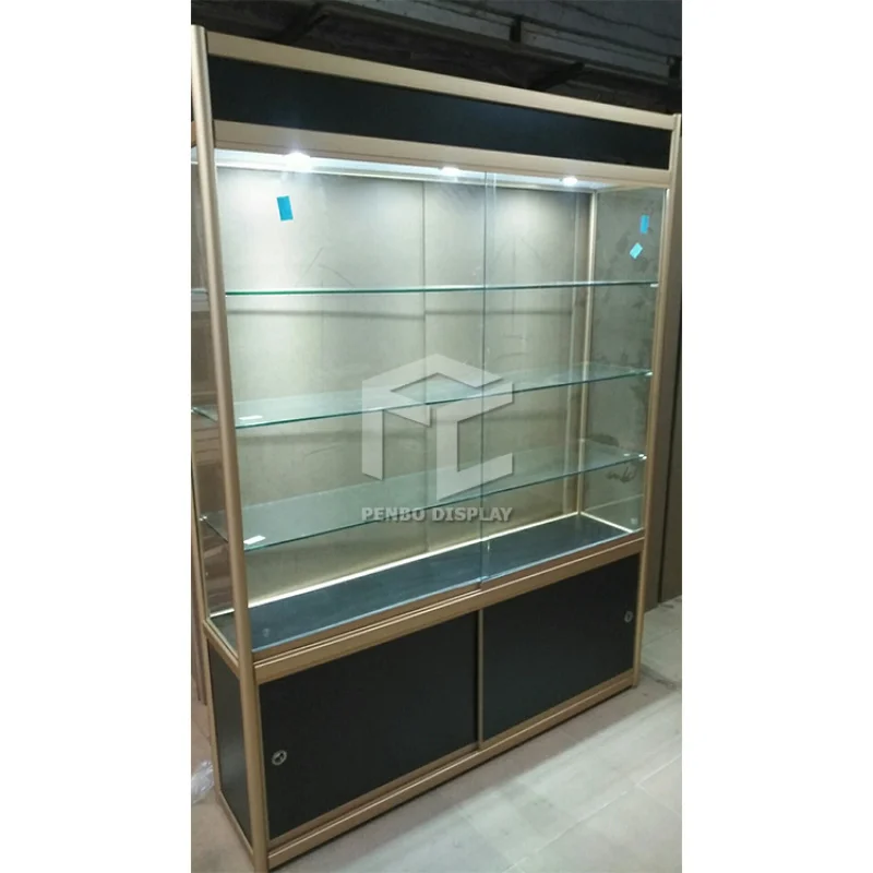 2025customized.Vollständige Vitrine mit LED-Beleuchtung, Glasvitrinen, hohe Produkte, Vitrinen