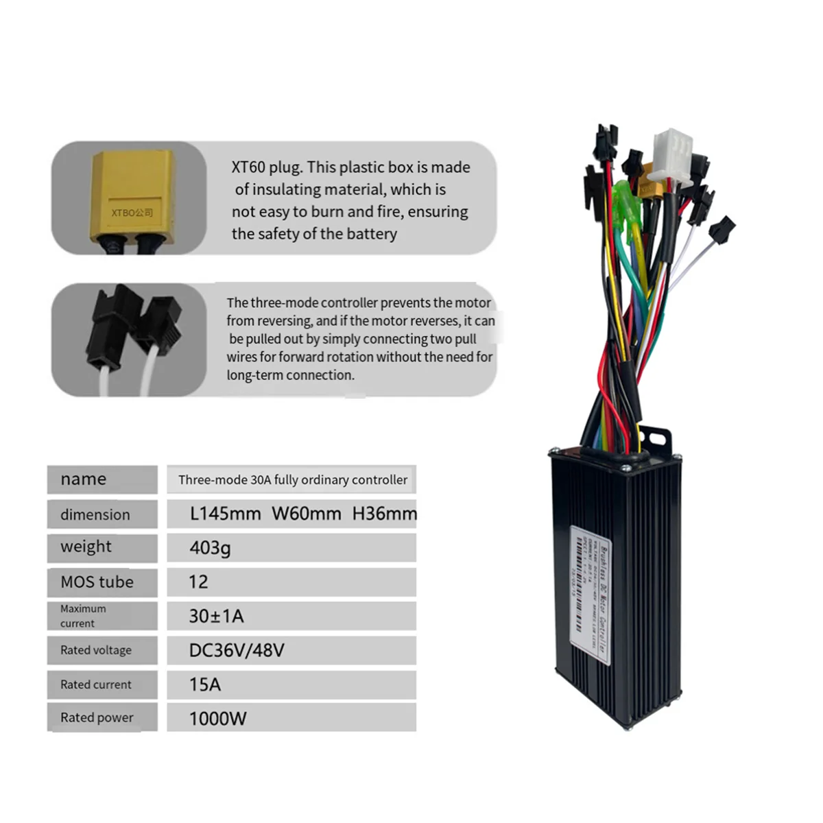 Контроллер двигателя Ebike, ЖК-светодиодный дисплей, 36 В, 48 В, 30 А, 750 Вт, 1000 Вт, 2 модели контроллера, дисплей для электрического велосипеда EN06