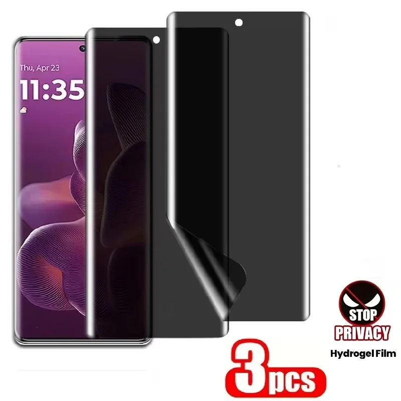 

3Pcs Anti-spy Hydrogel Film Without Fingerprint Ulock For Motorola G04s G85 G54 G34 G24 G14 G04 G32 G84 Privacy Screen Protector